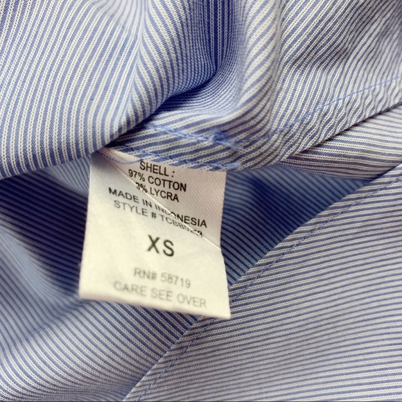 Prose & Poetry short sleeve striped oversized button up shirt in blue - Picture 6 of 10